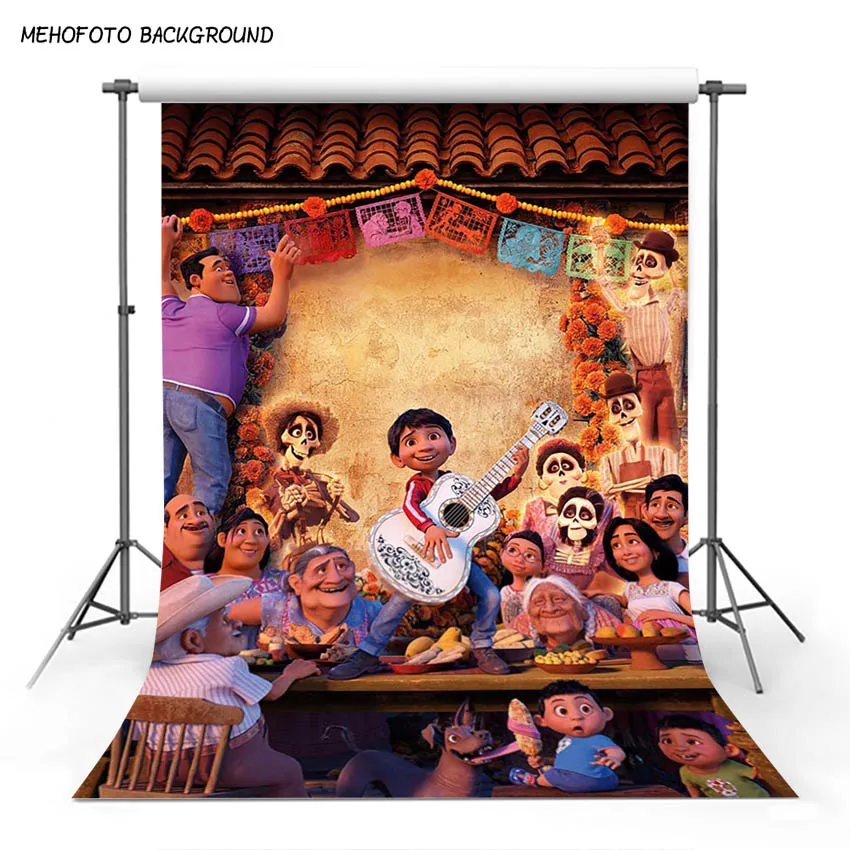 

MEHOFOTO Cartoon Coco Movie backdrop Children Birthday Party Banner Custom Photo Backgrounds Studio Backdrops Fotografia