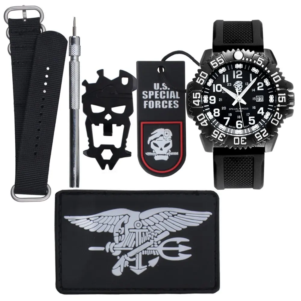  EDC.1991 Survival Watch Bracelet Waterproof Watches For Men Women Camping Hiking Military Tactical 