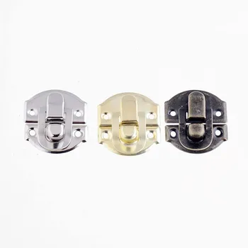 

Free Shipping-5 Sets Jewelry Wooden Case Boxes Making Lock Latch Hardware 28mm x 27mm