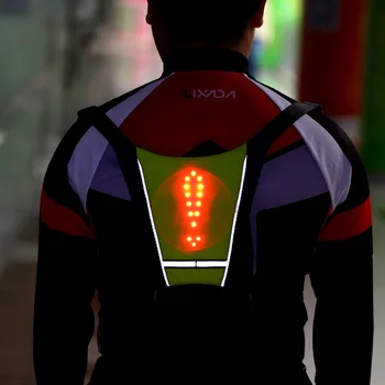 

Lixada Outdoor Sport Safety Bag Gear for Walking Jogging USB Reflective Vest Backpack with LED Turn Signal Light Remote Control