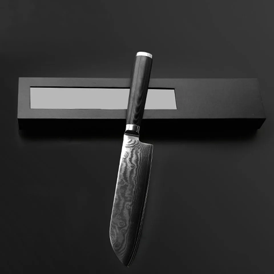 FINDKING/Новый дамасский нож 7 дюймовый шеф повара 67 слойный кухонный из дамасской