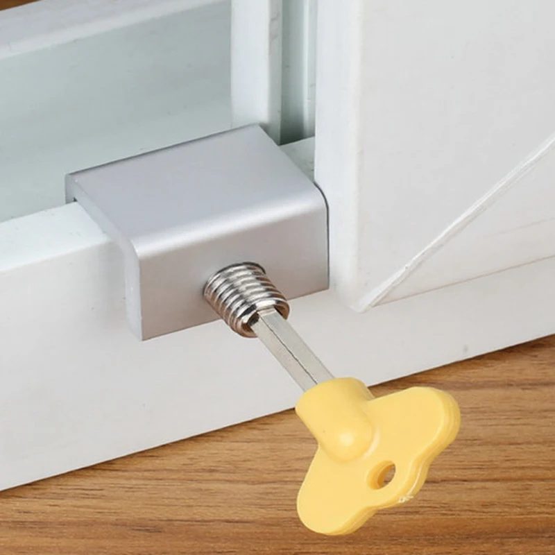 Sliding Door Window Security Limiter Lock Stop Door Restrictor Child