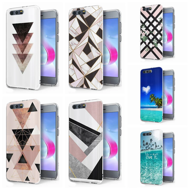 ТПУ для huawei P9lite/P8 Lite 2017 Y5ii/Y6 II Compact/Honor P Smart/P10 Красочные мягкий чехол Fundas A136 |