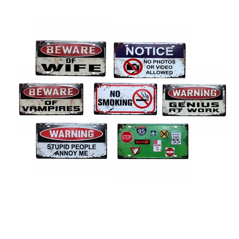 

Beware of Wife Metal Painting Signs Wall Bar Coffee Hotel Home Wall Sticker Art Decor Cuadros Wholesale 30X15CM W-65