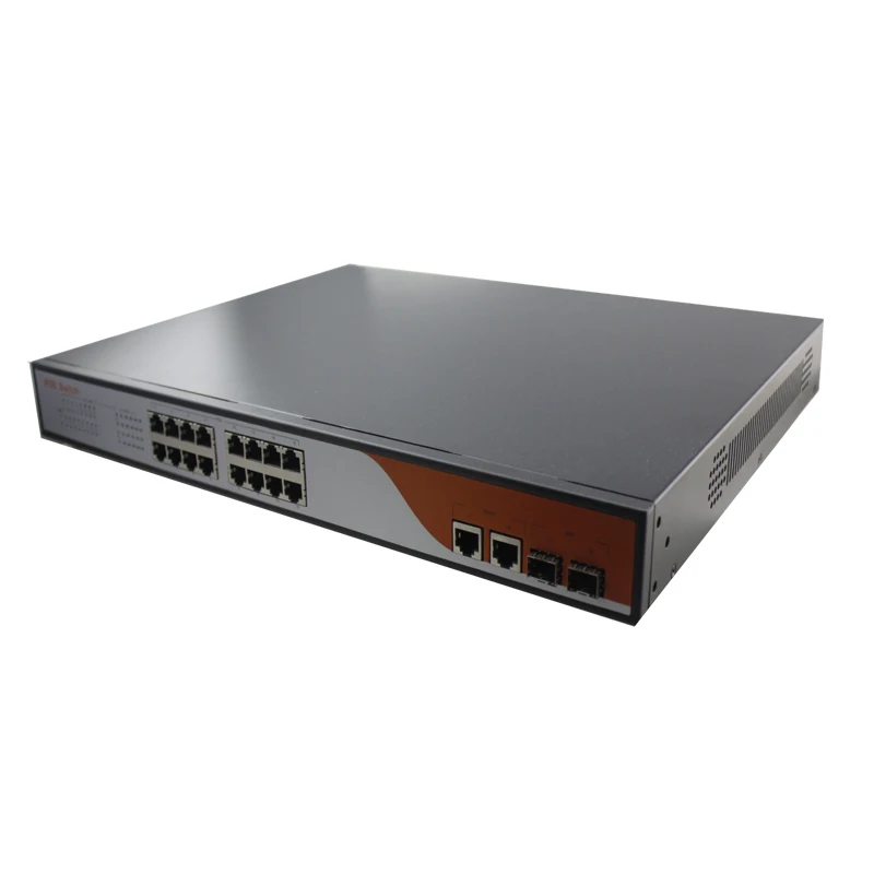 HYY7 250 Вт Встроенный 16 + 2 гигабитный коммутатор poe 1000 Мбит/с rj45/sfp для систем
