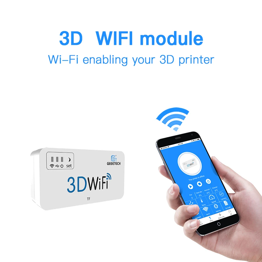 

Geeetech 3D WiFi Module 3D Printer Parts & Accessories with TF Card USB2.0 Support Wireless for Most Hot 3D Printers