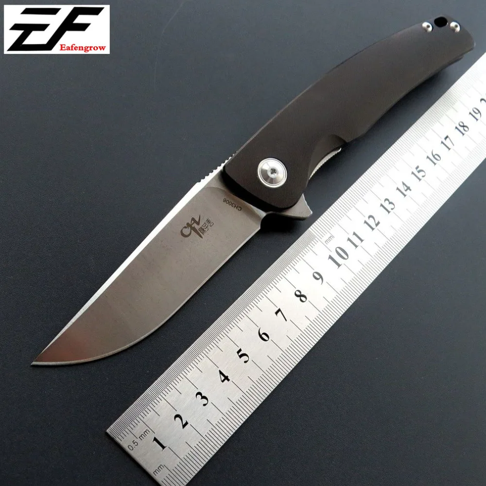 

Newest CH3006 Flipper knife 154CM steel satin blade folding knife blade+ aluminum handle outdoor camping hunting pocket knives