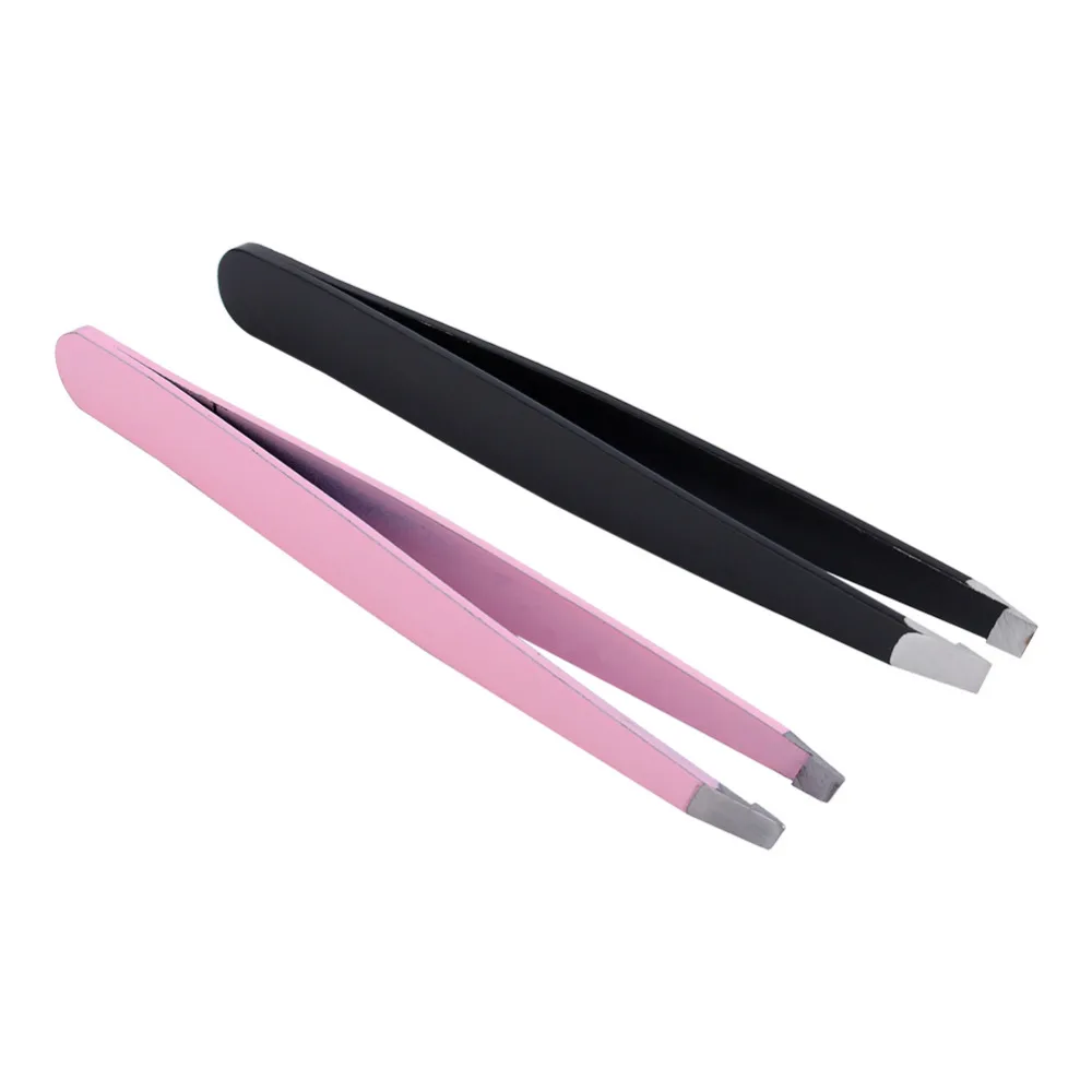 

Professional Eyebrow Eye Brow Tweezers Hair Removal Beauty Lady Slanted Stainless Steel Tweezer Makeup Tool Slant Tip