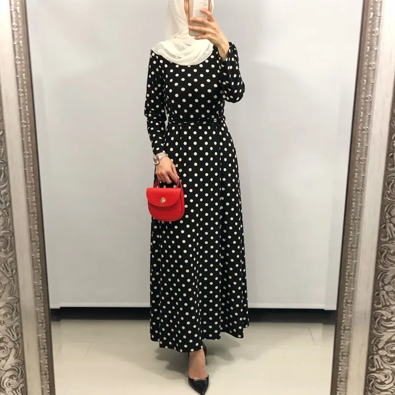 polka dot dress muslimah