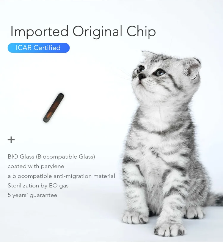 (100 шт./лот) 1,4*8 мм 134,2 кГц собака RFID Стекло чип для коровы кошка, собака идентификации/отслеживания Microchip животного Id инжектор