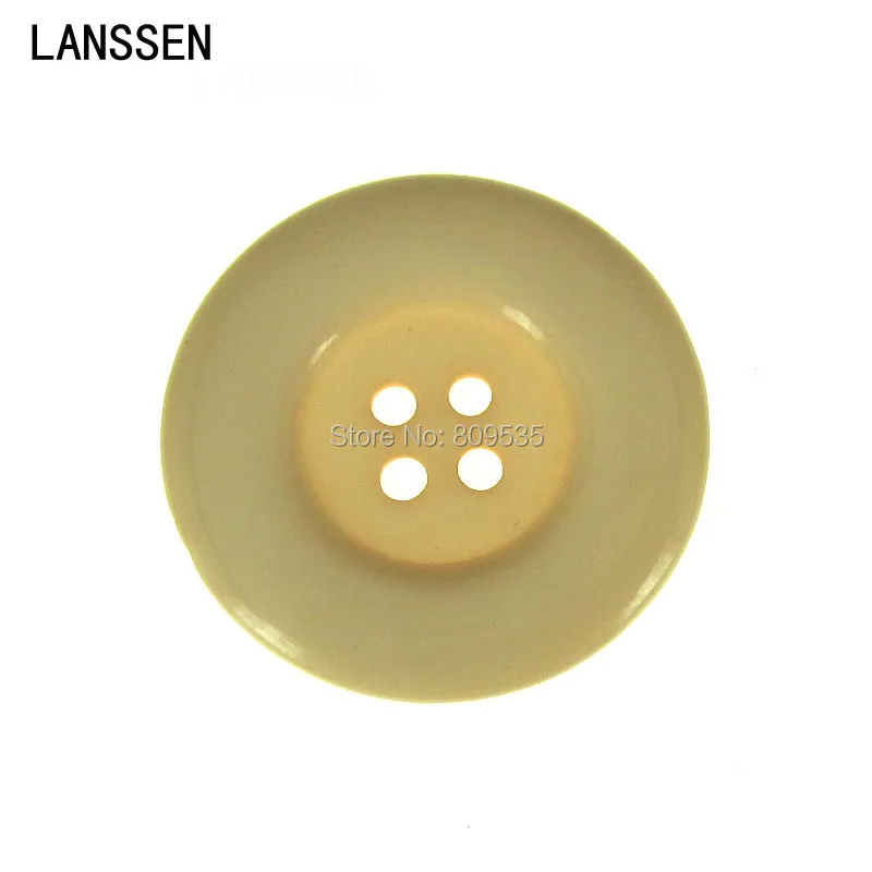 

12pcs 1-1/2" 4-Holes Cream Resin Buttons Large Buttons Fit Sewing craft Scrapbooking 38.0mm Buttons
