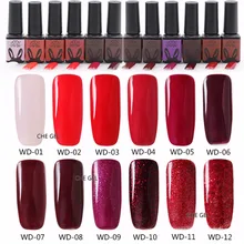 12 видов цветов Высокое качество CHE Gel лак для ногтей длительный био-Гели Soak Off светодиодный Маникюр Красота DIY Инструменты для ногтей 6 мл