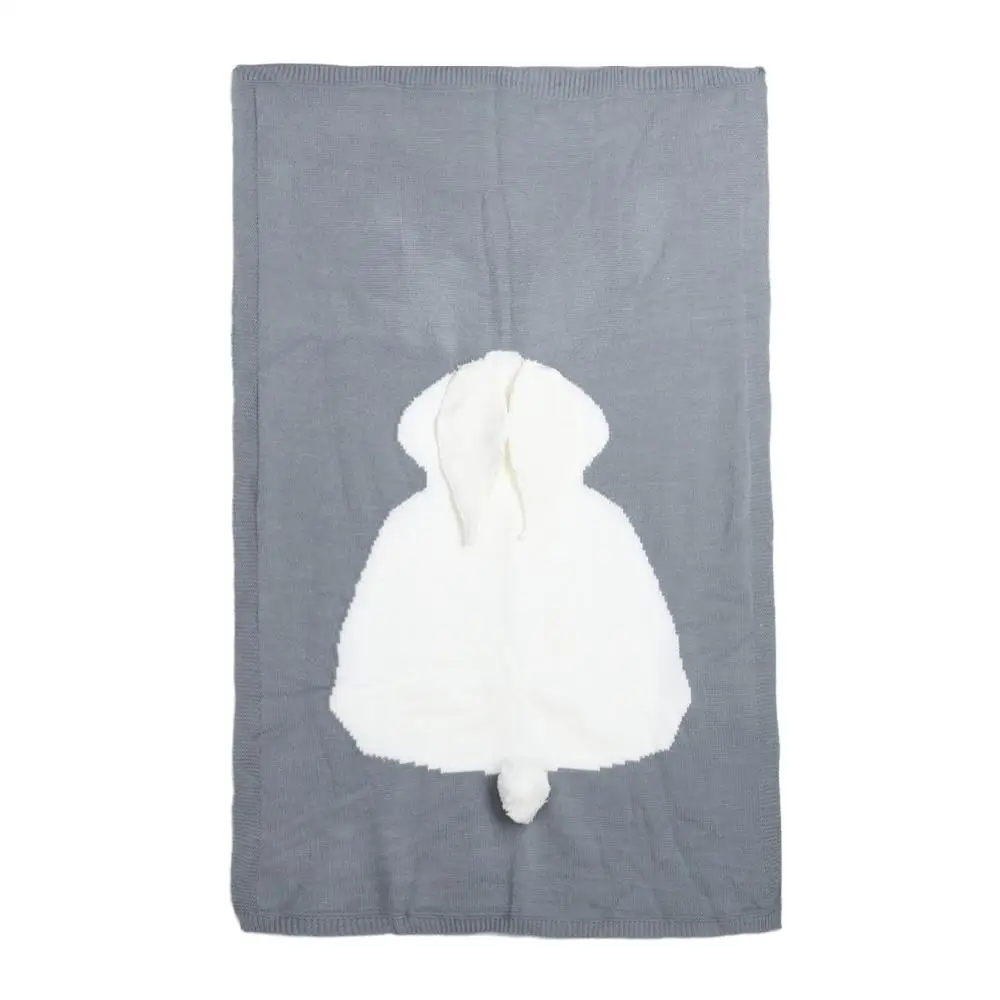 Одеяло с милым кроликом для новорожденных; спальный мешок; мягкое шерстяное детское одеяло; s Newbrons; пеленка; Детские теплые банные полотенца с рисунком; игровой коврик - Цвет: A2 (120 X 75cm)