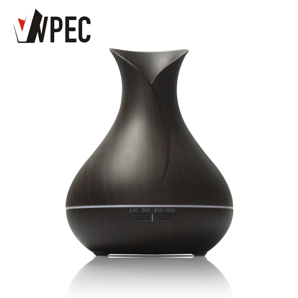 VVPEC 400ml Large Capacity Wood Grain Ultrasonic Aroma Diffuser Air Humidifier | Бытовая техника