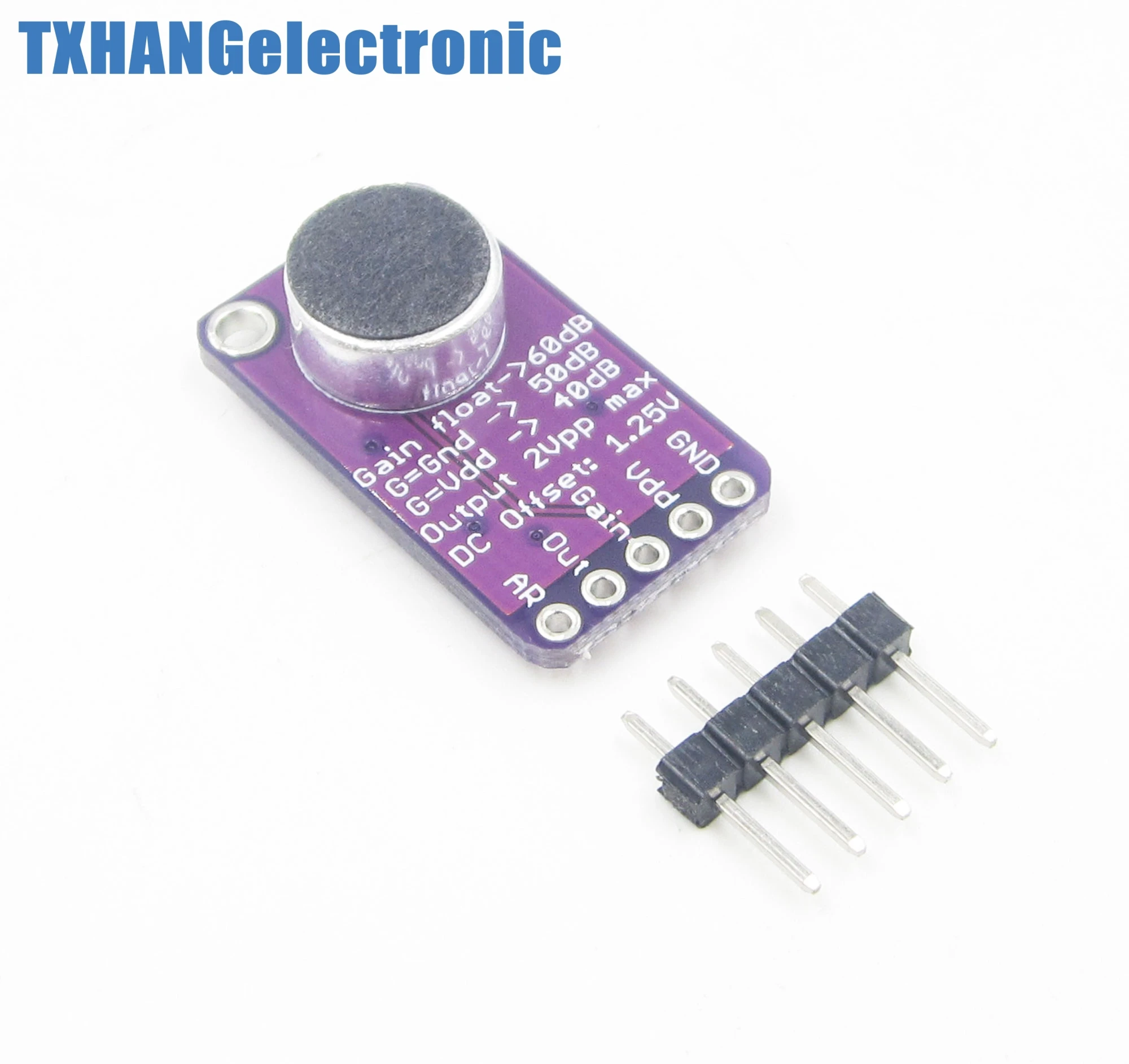 

MAX9814 Microphone Amplifier Board Module Auto Gain Control