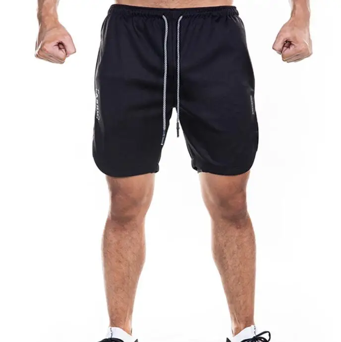 2 в 1 мужские шорты для бега спортивные шорты брюки быстросохнущие тренировочные упражнения Бег Тренажерный зал шорты со встроенным карманом лайнер - Цвет: Double layer 8