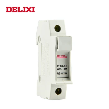 

DELIXI RT18-32 Fuse AC 380V 32A 380V DIN Rail Mount cylinder base Suitable for 10x38MM FUSE Without indicator light
