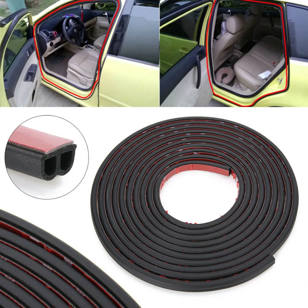 

NEW 5M B-Shape Type Moulding Trim Rubber Strip Car Door Edge Seal Weather-strip Scratch Protector For Toyota Camry Prado Corolla