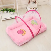 С сеткой портативная детская складная кровать игра хлопок складной новорожденный кровать с крышкой портативная детская кроватка