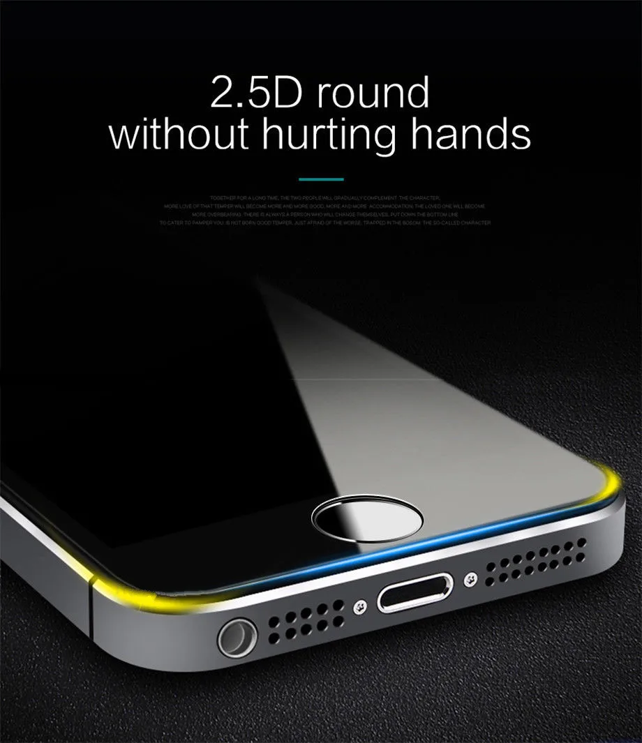 Защитное стекло для IPhone 4S 5 5S SE 6 6S 7 7Plus 8 Premium закаленное Защита экрана HD усиленная