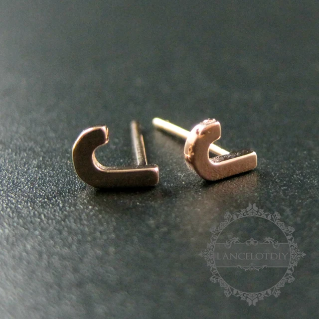 5x6mm Letter J Initial Alphabet Solid 925 Sterling Silver Earrings 5x6mm Letter J Initial Alphabet Solid 925 Sterling Silver Earrings Studs 1703017