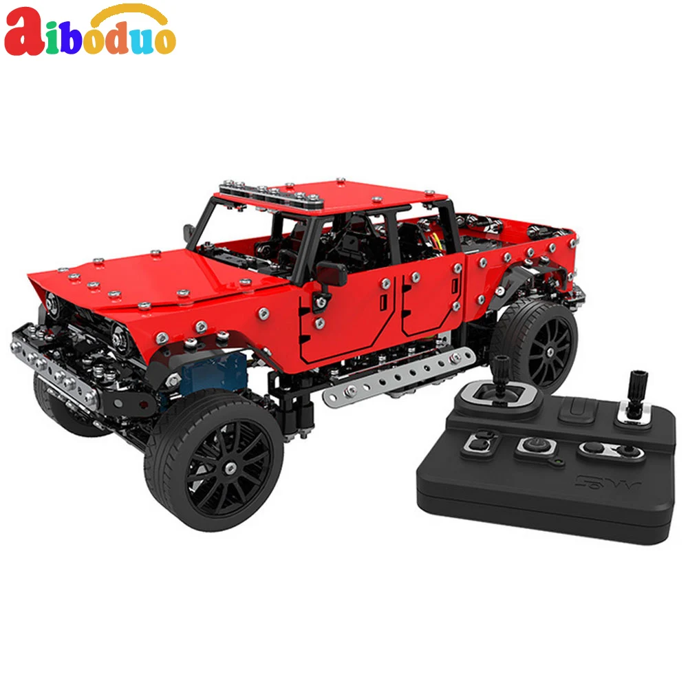 

RC Car Alloy Assembly Remote Control Car 4 Channel 817 pcs Car Accessories Toys Pickup Truck For Children Gifts