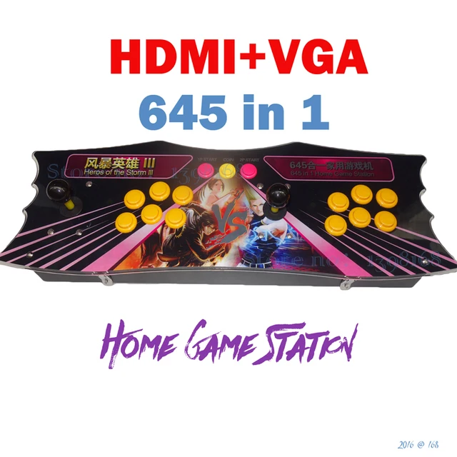 Cheap HDMI home game station/ game console/ 645 in 1 games arcade board / Arcade joystick game controller/ / VGA / hdmi out put  