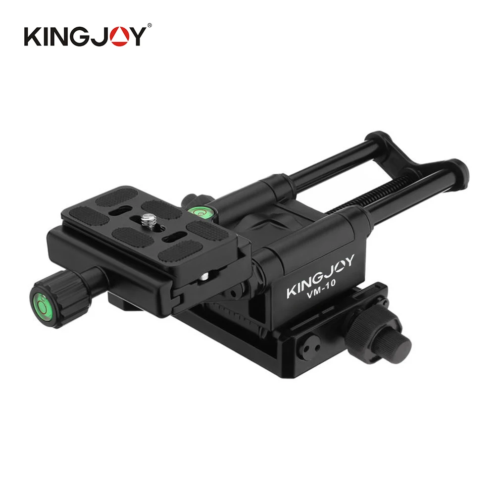 

KINGJOY VM-10 Aluminium Alloy Quick Release Plate Macro-focusing Ballhead Ball Head Close-up Shooting Camera Holder Tripod Head