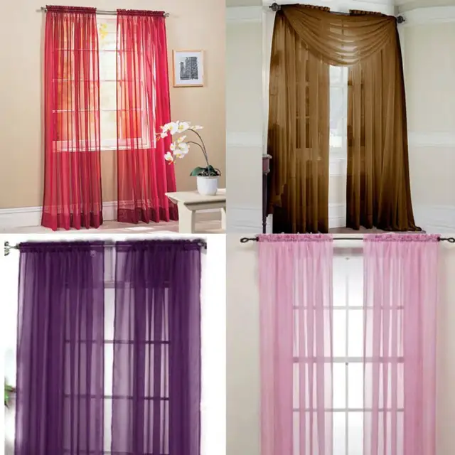 Multi-Stili Porta Tenda di Finestra Drappo Pannello O Sciarpa Assortiti Sheer Vo Multi-Stili Porta Tenda di Finestra Drappo Pannello O Sciarpa Assortiti Sheer Vo