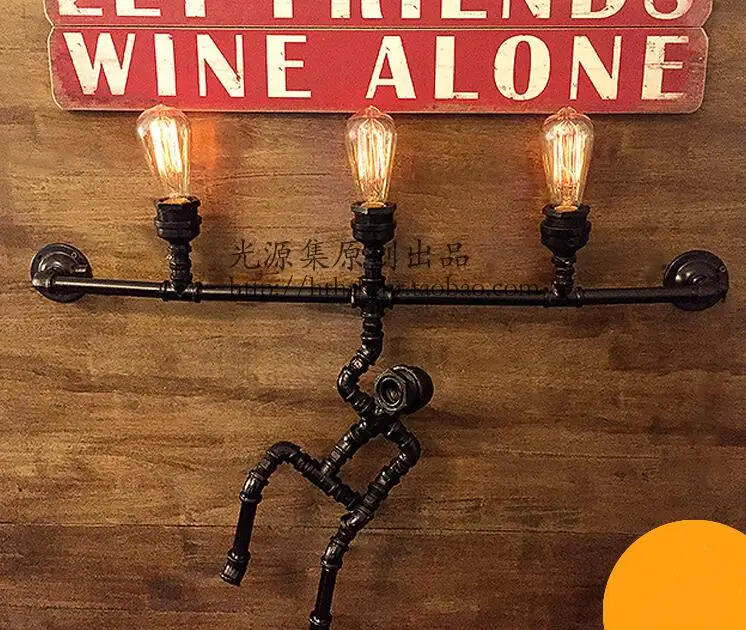 

Water pipes original 155 pipe wall lamp light source lamp decoration lamp bulb robot Edison coffee bar personality SG27