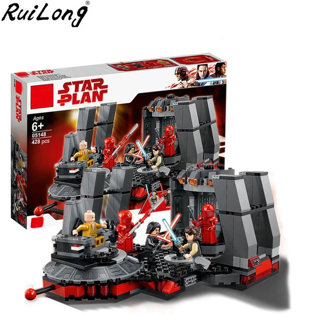 

New Star Wars Snoke's Throne Room Set Compatible StarWars 75216 Model Building Blocks Bricks Children Toys Christmas Gifts