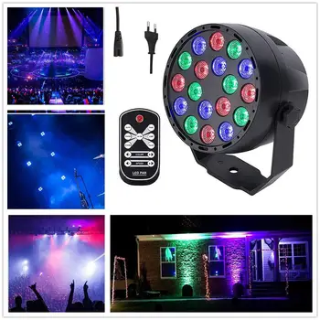 

SOLLED 18W 18LEDs Sound Sensor Projection Light Colourful Stage Lamp for Halloween Christmas Party EU Plug