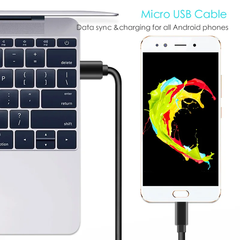 SUPTEC Micro USB кабель, Универсальный зарядный кабель для samsung S7, huawei, Xiaomi Redmi Note 5, Android телефоны, синхронизация данных, зарядное устройство