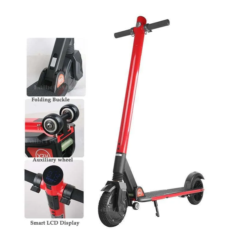 Excellent Daibot 8.5 Inch Electric Kick Scooters 2 Wheel Electric Scooter With Bluetooth/APP 250W 36V Red Adult Foldable Electric Scooter 11
