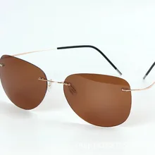 Брендовая Дизайнерская обувь Титан без оправы поляризованные Солнцезащитные очки для женщин Для мужчин для вождения Солнцезащитные очки для женщин