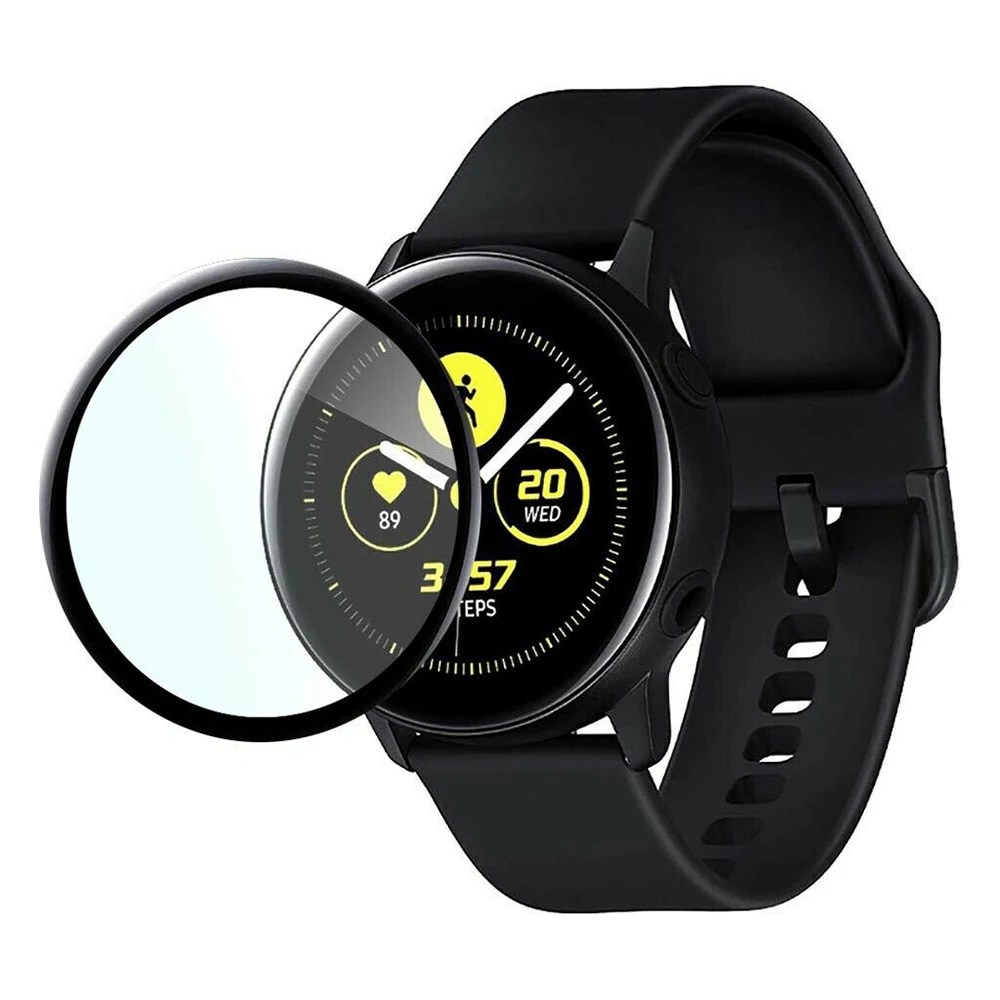 Защитная пленка из закаленного стекла для samsung Galaxy Watch активная 3D полноэкранная защитная пленка ультратонкая мягкая Стекловолоконная пленка