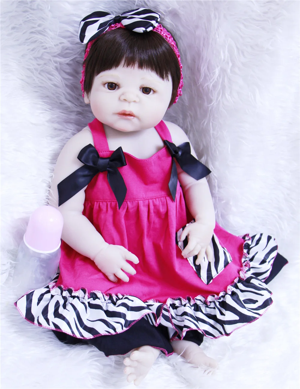 Bebes reborn Реалистичная девочка куклы полный Силиконовый реборн детские куклы реалистичные 57 см новорожденная принцесса малыш куклы для