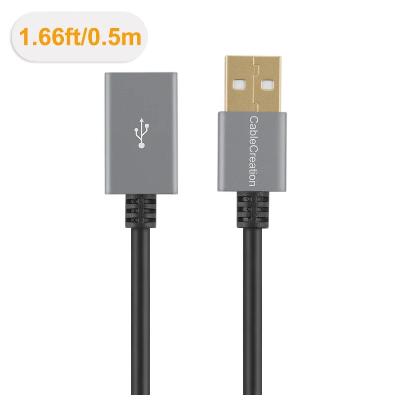 USB 2.0 تمديد كابل يو إس بي وذكر إلى أنثى موسع ل غمبد فلاش محرك لوحة مفاتيح وماوس ، طابعة ماسحة قارئ بطاقات