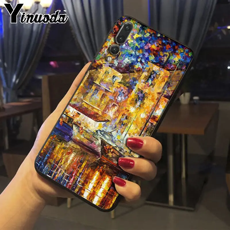Мягкий силиконовый чехол для телефона Yinuoda sunset boat с масляной росписью huawei p20 pro