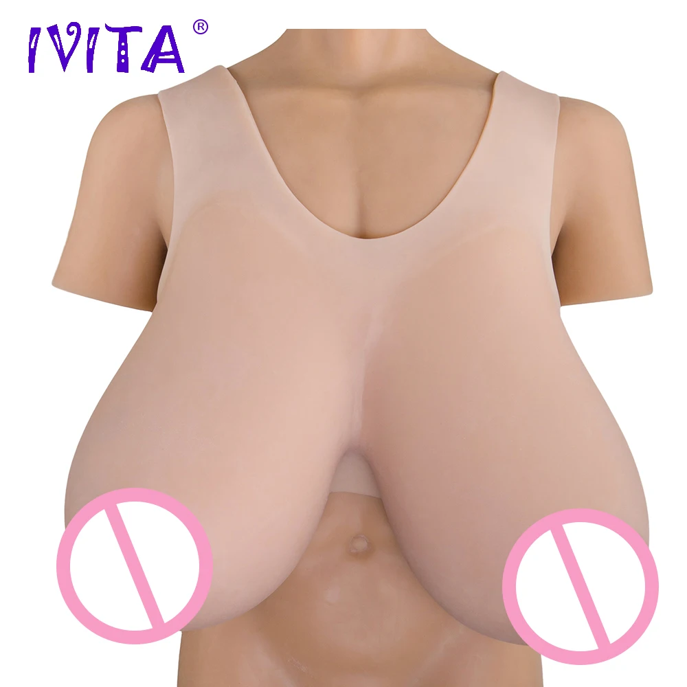 Реалистичная силиконовая грудь IVITA 16 кг поддельные груди для перекрестных щитов