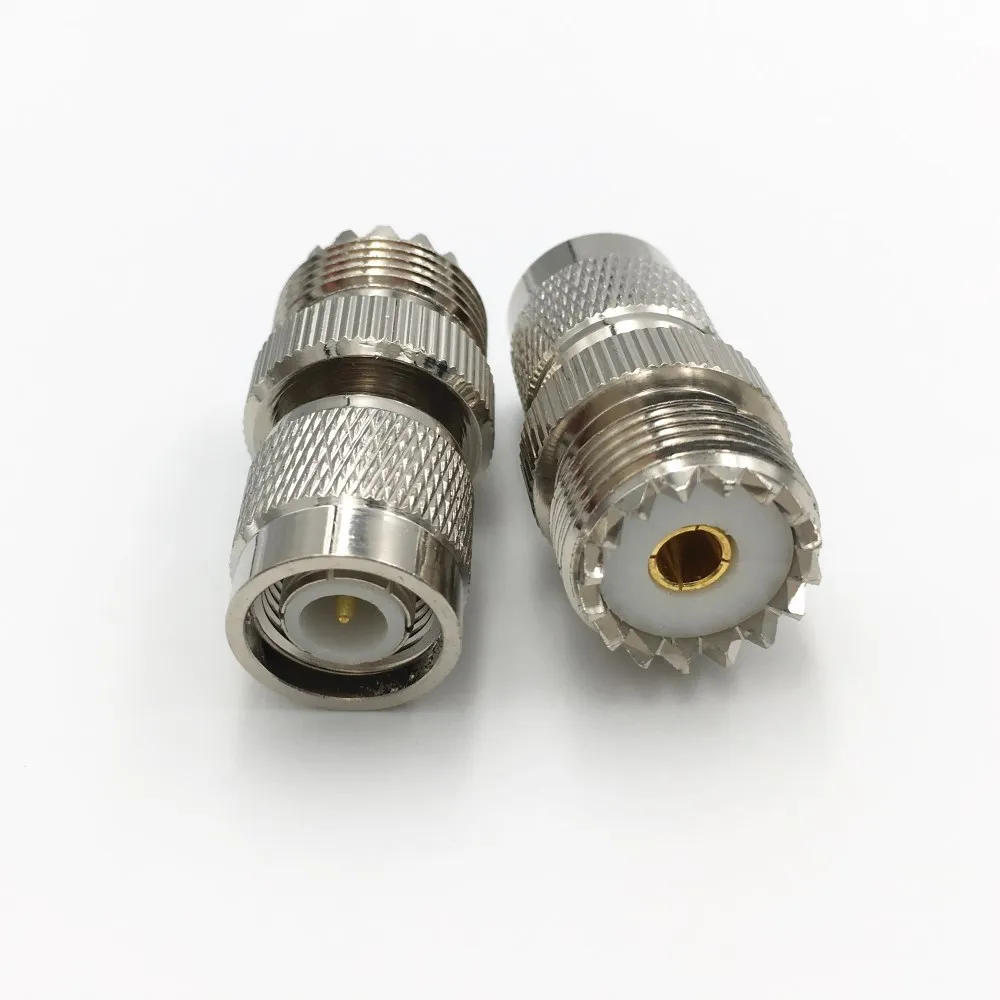 2 шт латунный TNC штекер к UHF SO239 гнездовой разъем RF прямой коаксиальный адаптер для