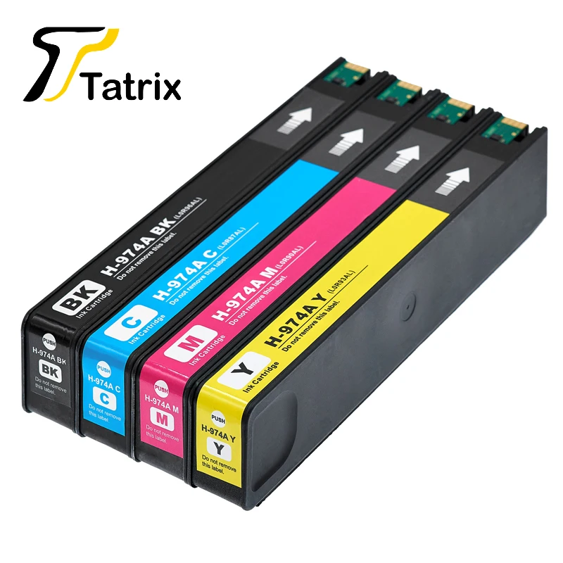 

Tatrix 4PK For HP974 974 HP974A Full Ink Cartridge Compatible For HP PageWide 352dw 377dw 452dw 477dw 552dw 577dw 577dw PageWide