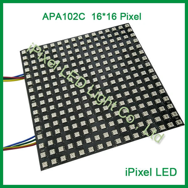 Модифицируемый светодиодный дисплей 16x16 apa102 rgb smd 5050 светодиодная точечная