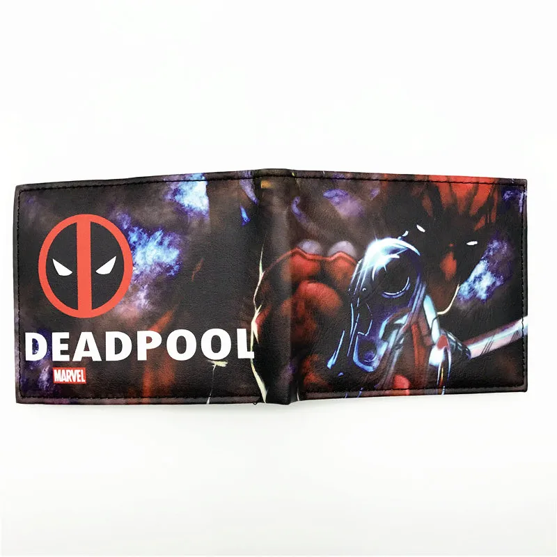 Горячая PU и сумочка из ПВХ Marvel Comics Дэдпул кошелек для молодых мужчин и женщин цена в долларах