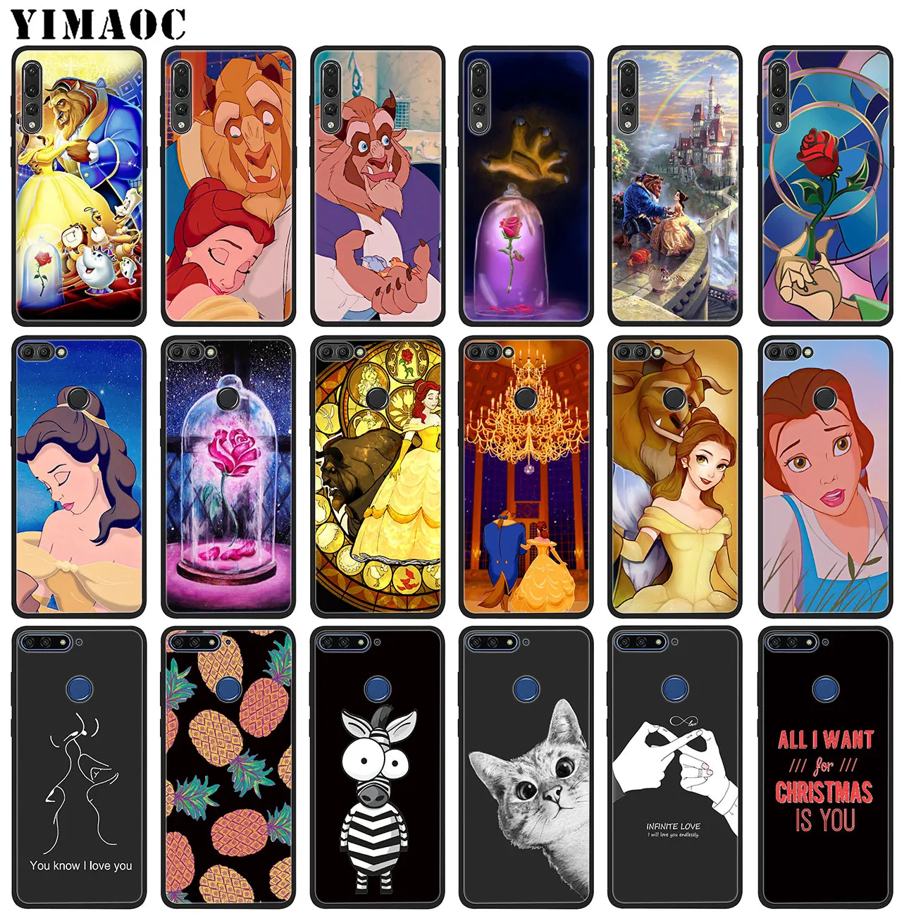 YIMAOC Красавица и чудовище мягкий силиконовый чехол для Huawei P20 Pro P10 P9 P8 Lite Mini 2017 P Smart Z