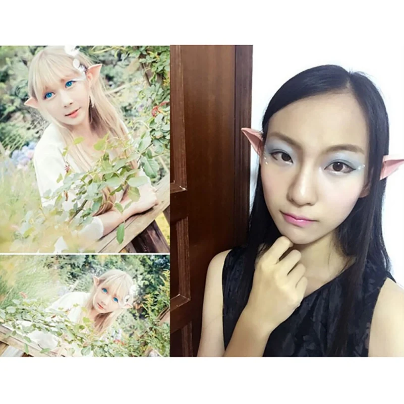Hot Latex Prosthetic Fairy Pixie Elf Ear Halloween Costume Cosplay Stage Props
