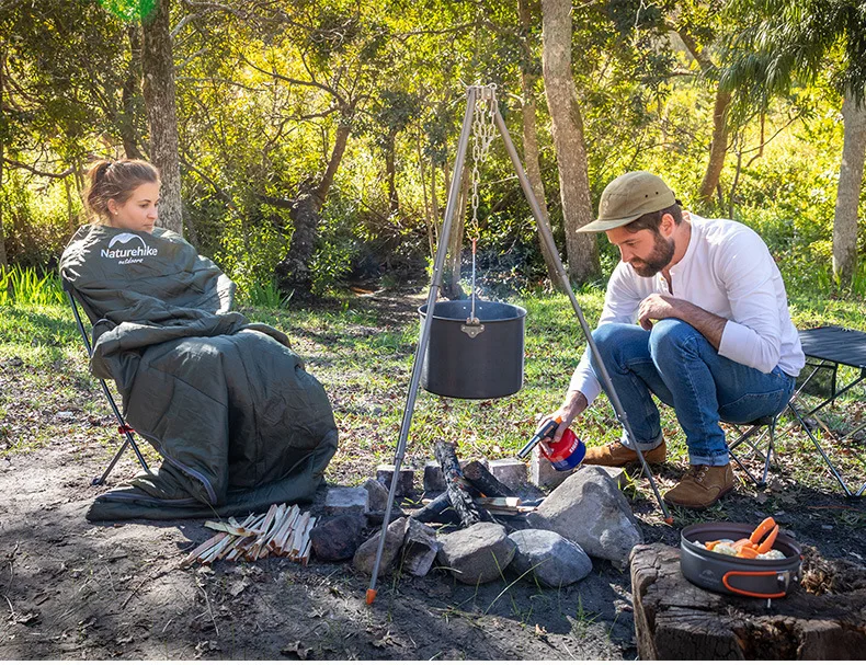 Naturehike, Новое поступление, алюминиевый сплав, 10л, походный горшок, регулируемый, для приготовления пищи, Tirpod, подвесной горшок, штатив, подставка для барбекю, кронштейн