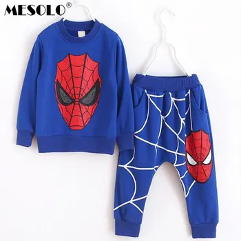 

MESOLO the spring and autumn period and the new fashion leisure spider-man boy suit a undertakes four color optional support C1