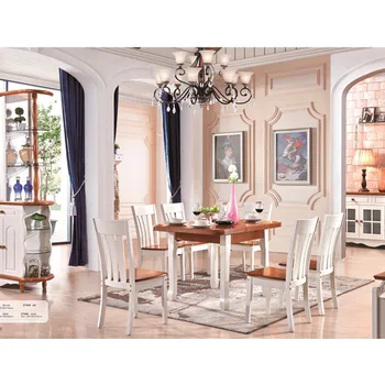 

American countryside style white Dining table set