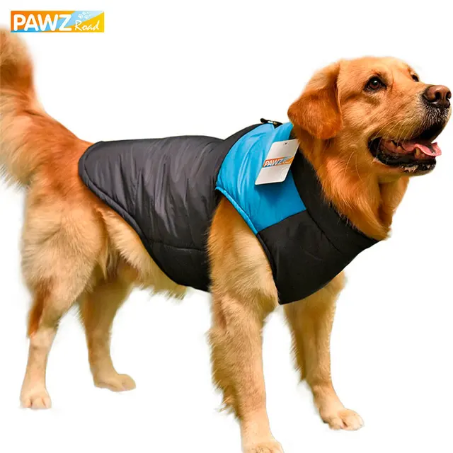 PAWZRoad Dog Clothes Dog Winter Clothing Large Dog Vest Warm Apparel